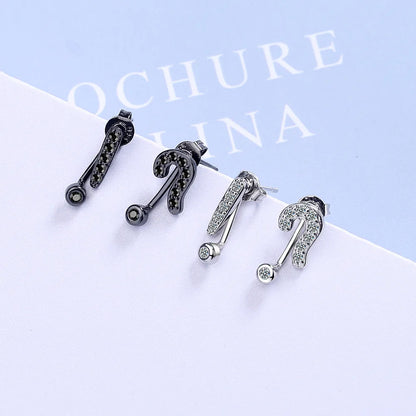 1 Pair Simple Style Classic Style Geometric Inlay Copper Zircon Drop Earrings