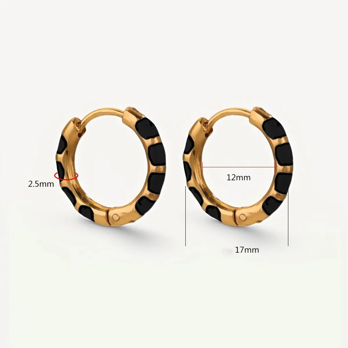 1 Pair Simple Style Classic Style Geometric Plating 304 Stainless Steel Earrings