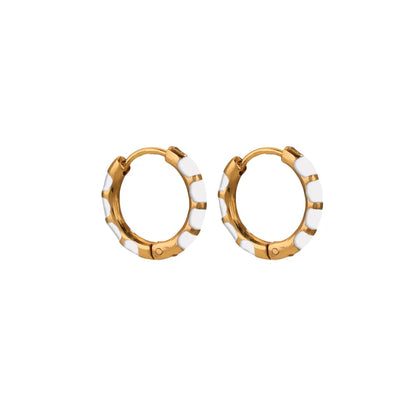 1 Pair Simple Style Classic Style Geometric Plating 304 Stainless Steel Earrings