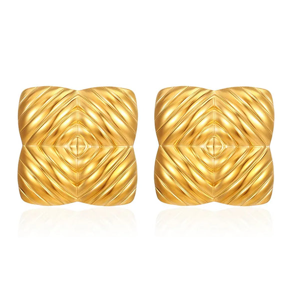 1 Pair Simple Style Classic Style Geometric Plating 304 Stainless Steel Gold Plated Ear Studs