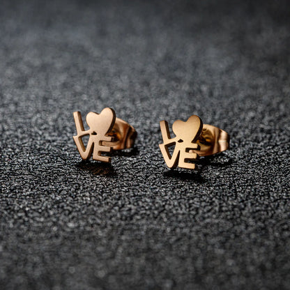 1 Pair Simple Style Classic Style Geometric Polishing Plating 304 Stainless Steel 18K Gold Plated Ear Studs