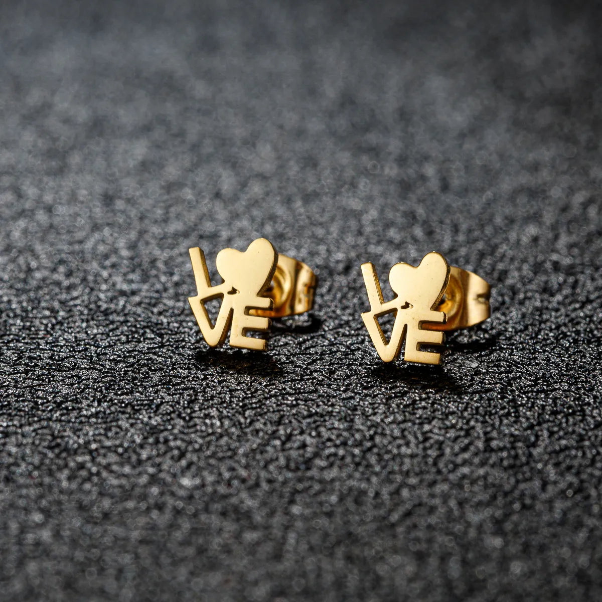 1 Pair Simple Style Classic Style Geometric Polishing Plating 304 Stainless Steel 18K Gold Plated Ear Studs