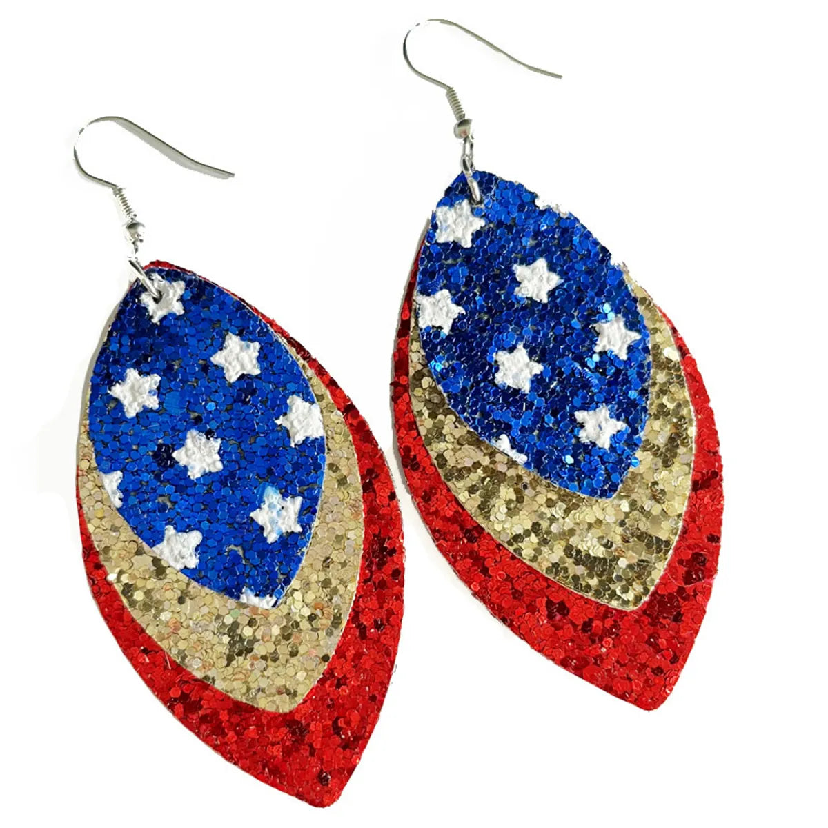 1 Pair Simple Style Classic Style Geometric Printing Pu Leather Drop Earrings