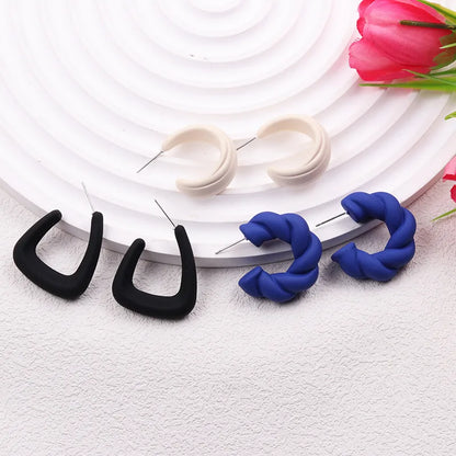 1 Pair Simple Style Classic Style Geometric Spray Paint Arylic Ear Studs