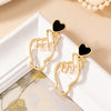 1 Pair Simple Style Classic Style Gesture Zinc Alloy Drop Earrings