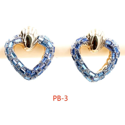 1 Pair Simple Style Classic Style Heart Shape Inlay 304 Stainless Steel Rhinestones Ear Studs