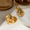 1 Pair Simple Style Classic Style Heart Shape Plating 304 Stainless Steel 18K Gold Plated Ear Studs