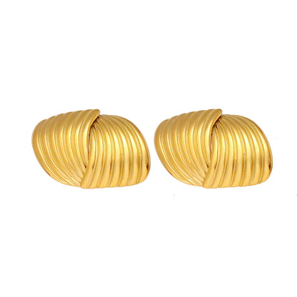 1 Pair Simple Style Classic Style Heart Shape Plating 304 Stainless Steel 316 Stainless Steel  18K Gold Plated Ear Studs