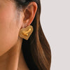 1 Pair Simple Style Classic Style Heart Shape Plating 316 Stainless Steel  18K Gold Plated Ear Studs
