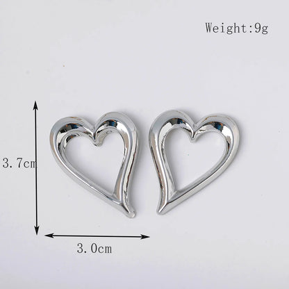 1 Pair Simple Style Classic Style Heart Shape Plating Copper 18K Gold Plated Drop Earrings