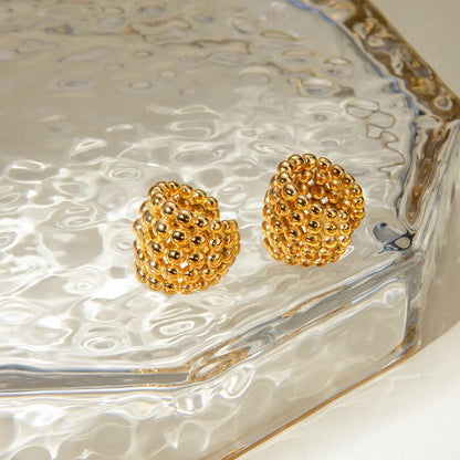 1 Pair Simple Style Classic Style Honeycomb Plating 304 Stainless Steel 18K Gold Plated Ear Cuffs