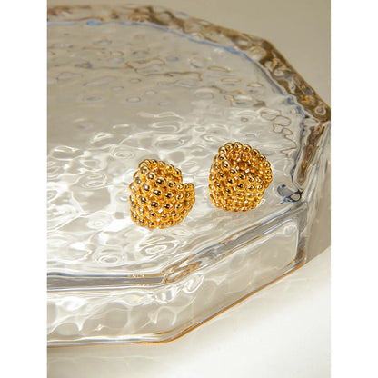 1 Pair Simple Style Classic Style Honeycomb Plating 304 Stainless Steel 18K Gold Plated Ear Cuffs