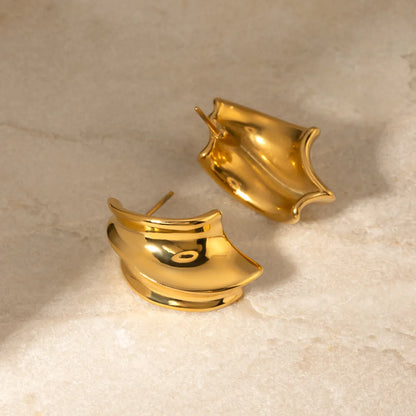 1 Pair Simple Style Classic Style Irregular Plating Stainless Steel 18K Gold Plated Ear Studs