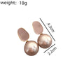 1 Pair Simple Style Classic Style Korean Style Geometric Inlay Alloy Pearl Drop Earrings