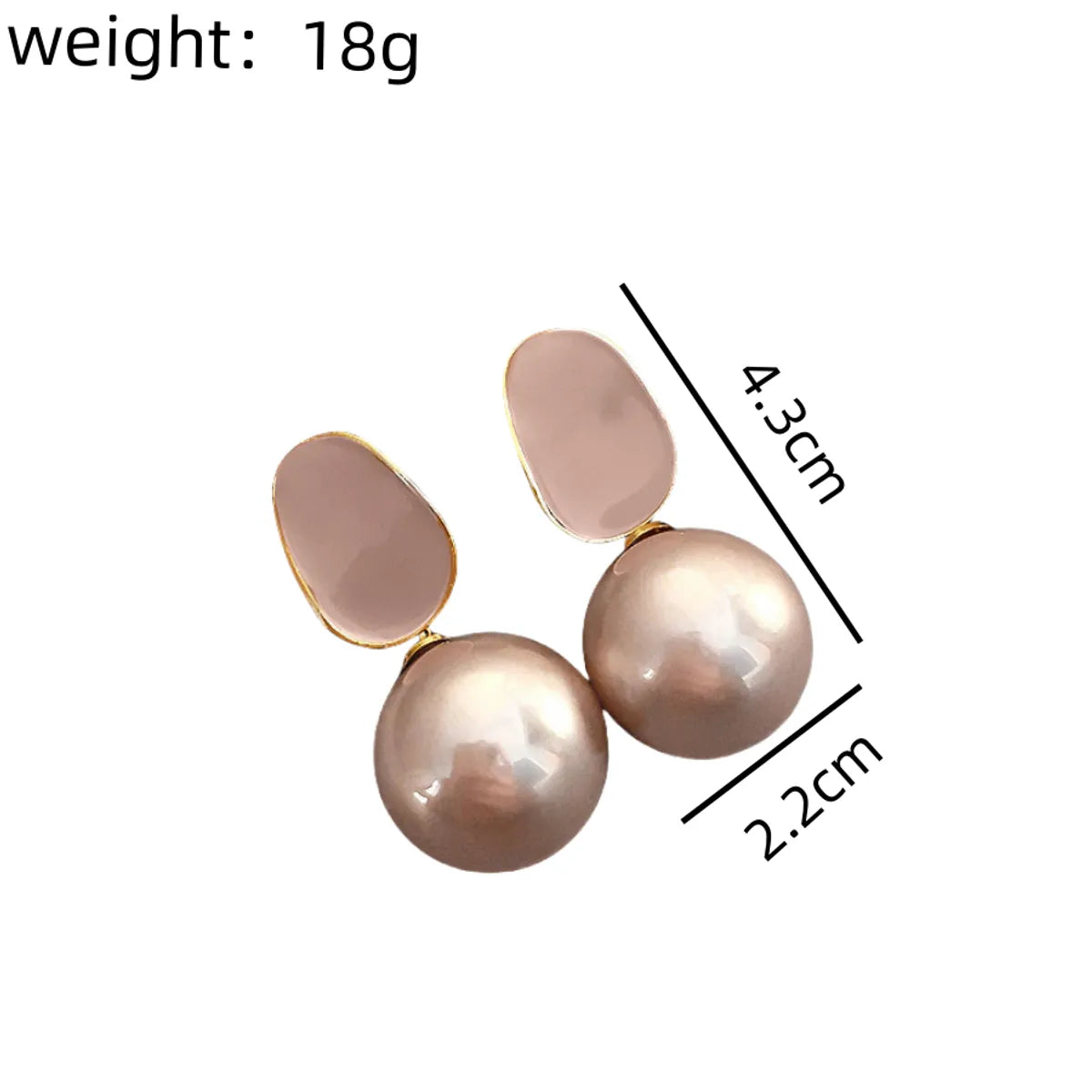 1 Pair Simple Style Classic Style Korean Style Geometric Inlay Alloy Pearl Drop Earrings