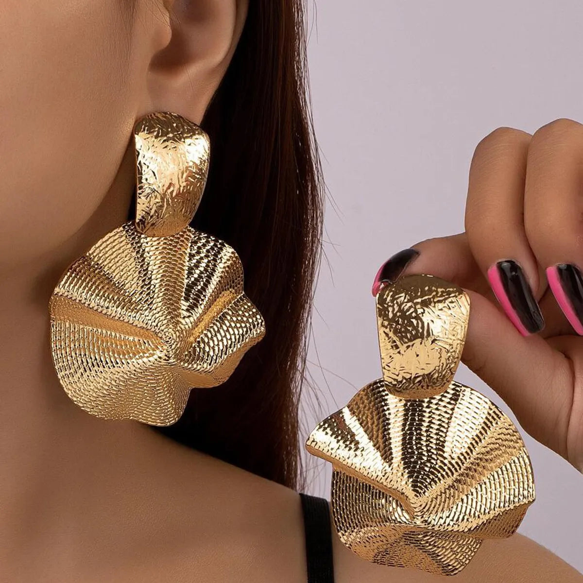 1 Pair Simple Style Classic Style Leaf Alloy Drop Earrings