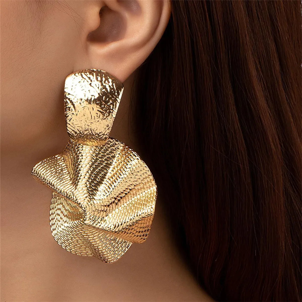 1 Pair Simple Style Classic Style Leaf Alloy Drop Earrings