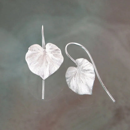 1 Pair Simple Style Classic Style Leaf Plating Alloy Earrings