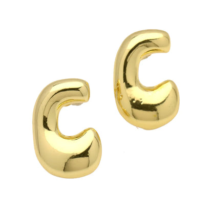 1 Pair Simple Style Classic Style Letter Gold Plated Ear Studs