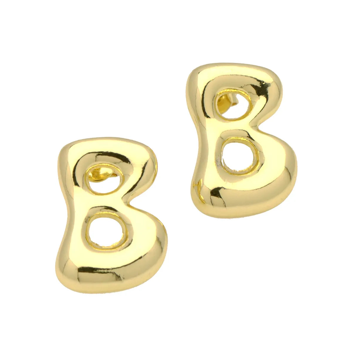 1 Pair Simple Style Classic Style Letter Gold Plated Ear Studs