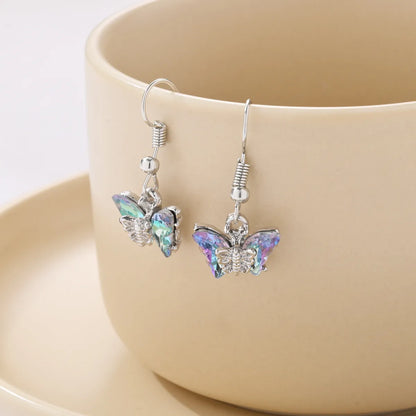 1 Pair Simple Style Classic Style Letter Inlay Alloy Zircon Drop Earrings