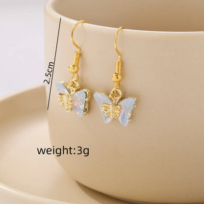 1 Pair Simple Style Classic Style Letter Inlay Alloy Zircon Drop Earrings