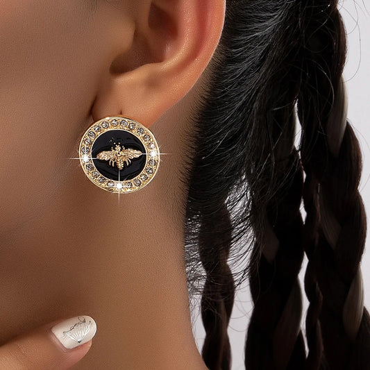 1 Pair Simple Style Classic Style Lion Bee Alloy Ear Studs