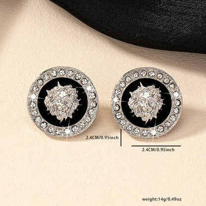 1 Pair Simple Style Classic Style Lion Bee Alloy Ear Studs