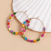 1 Pair Simple Style Classic Style Round Beaded Alloy Earrings