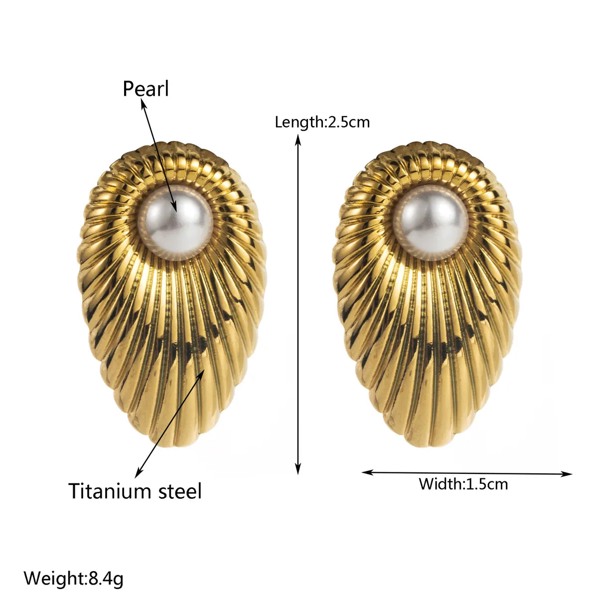 1 Pair Simple Style Classic Style Round Bow Knot Imitation Pearl Alloy Gold Plated Ear Studs