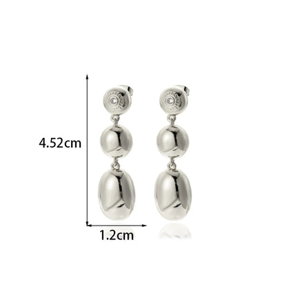 1 Pair Simple Style Classic Style Round Copper Drop Earrings