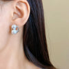 1 Pair Simple Style Classic Style Round Inlay Imitation Pearl Rhinestones Ear Studs
