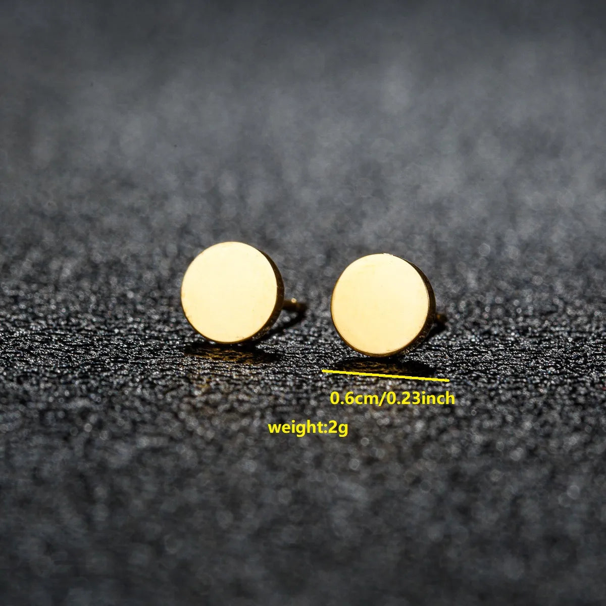 1 Pair Simple Style Classic Style Round Star Moon Hollow Out 304 Stainless Steel 18K Gold Plated Ear Studs