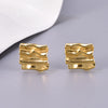 1 Pair Simple Style Classic Style Semicircle Plating 304 Stainless Steel Titanium Steel 18K Gold Plated Ear Studs