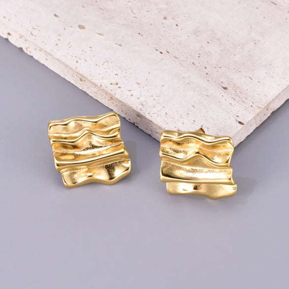 1 Pair Simple Style Classic Style Semicircle Plating 304 Stainless Steel Titanium Steel 18K Gold Plated Ear Studs