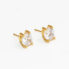 1 Pair Simple Style Classic Style Shiny Geometric Plating Inlay Copper Alloy Zircon 18K Gold Plated Ear Studs
