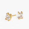 1 Pair Simple Style Classic Style Shiny Geometric Plating Inlay Copper Alloy Zircon 18K Gold Plated Ear Studs