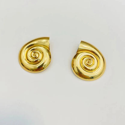 1 Pair Simple Style Classic Style Snails Alloy Ear Studs