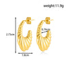 1 Pair Simple Style Classic Style Solid Color 304 Stainless Steel Earrings