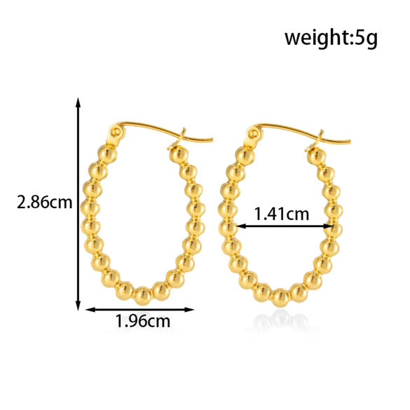 1 Pair Simple Style Classic Style Solid Color 304 Stainless Steel Earrings