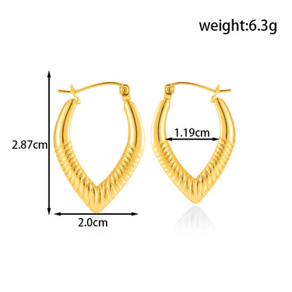 1 Pair Simple Style Classic Style Solid Color 304 Stainless Steel