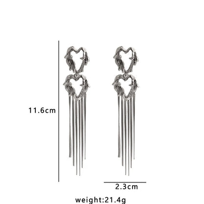 1 Pair Simple Style Classic Style Solid Color Alloy Drop Earrings