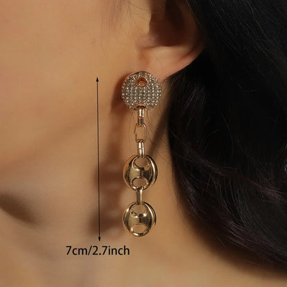 1 Pair Simple Style Classic Style Solid Color Alloy Drop Earrings