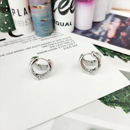 1 Pair Simple Style Classic Style Solid Color Alloy Earrings