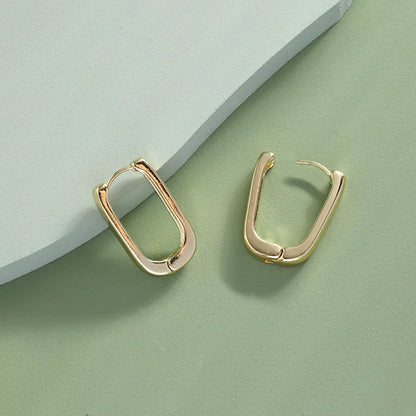 1 Pair Simple Style Classic Style Solid Color Alloy Earrings