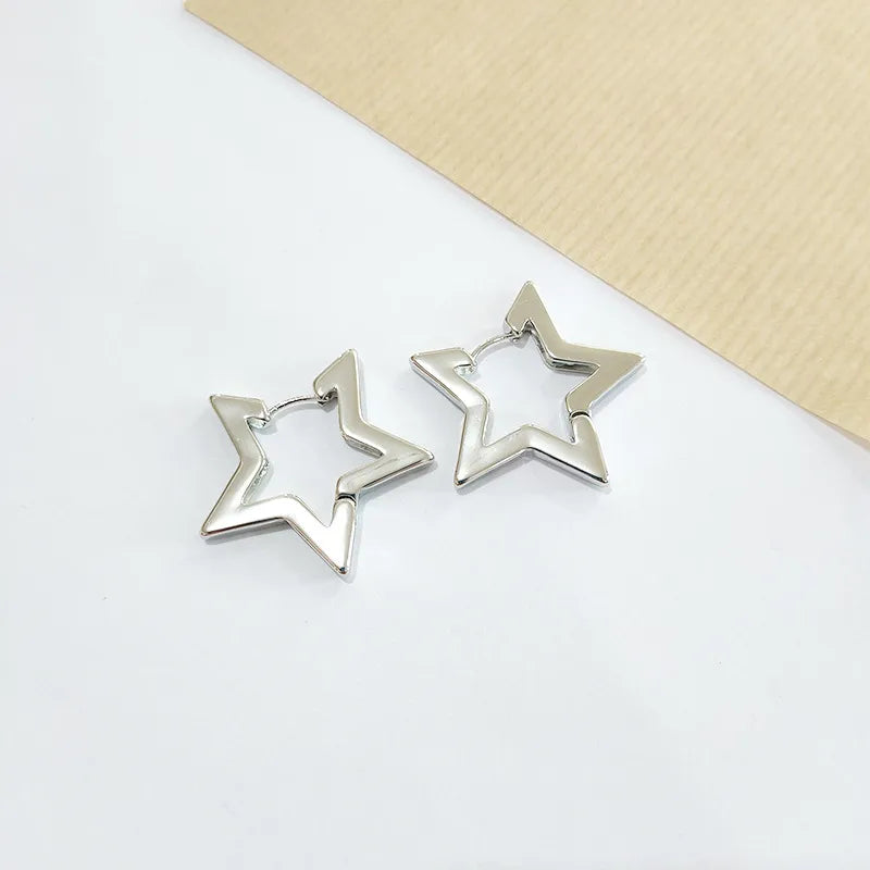 1 Pair Simple Style Classic Style Solid Color Alloy Earrings