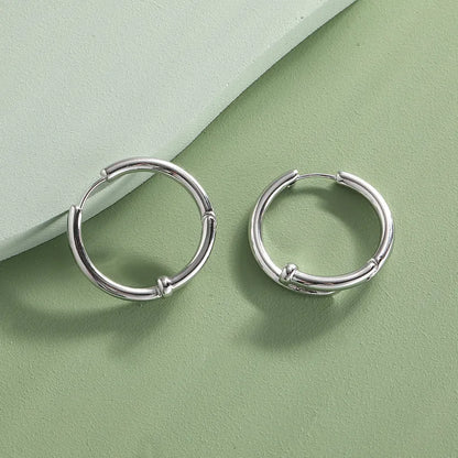 1 Pair Simple Style Classic Style Solid Color Alloy Earrings