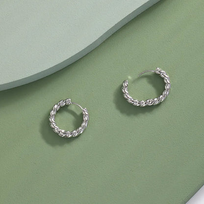 1 Pair Simple Style Classic Style Solid Color Alloy Earrings