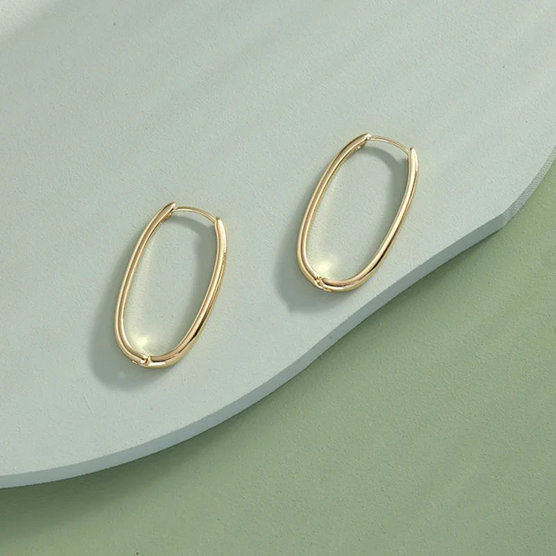 1 Pair Simple Style Classic Style Solid Color Alloy Earrings