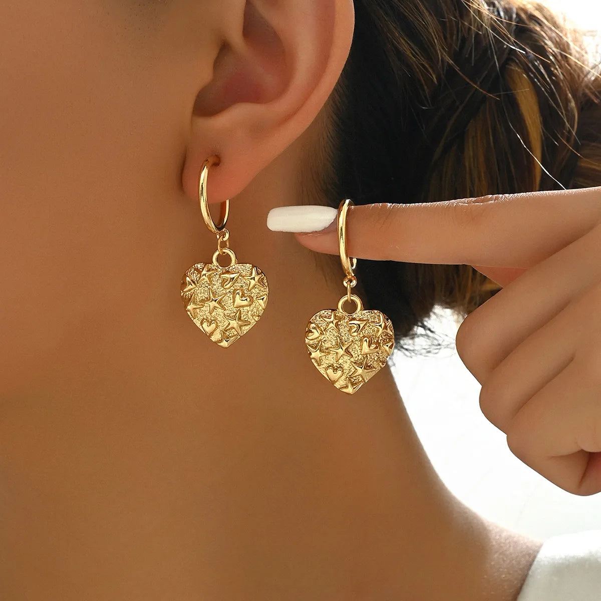 1 Pair Simple Style Classic Style Solid Color Alloy Zinc Drop Earrings